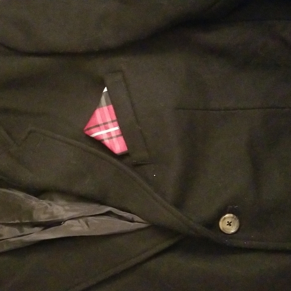 Black Men's Banana Republic wool peacoat - Picture 4 of 7